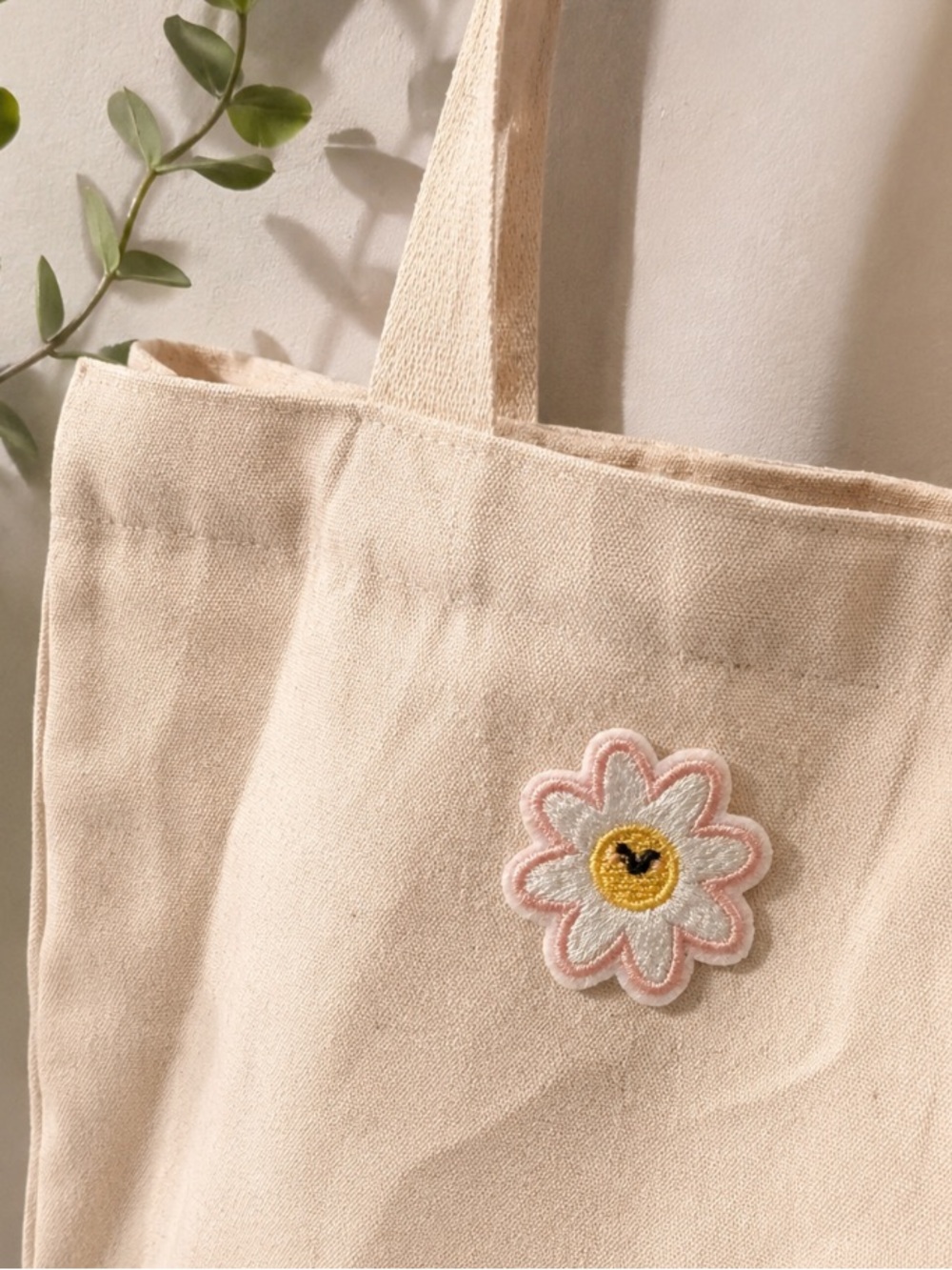 Pink & Yellow Daisy iron on Patch